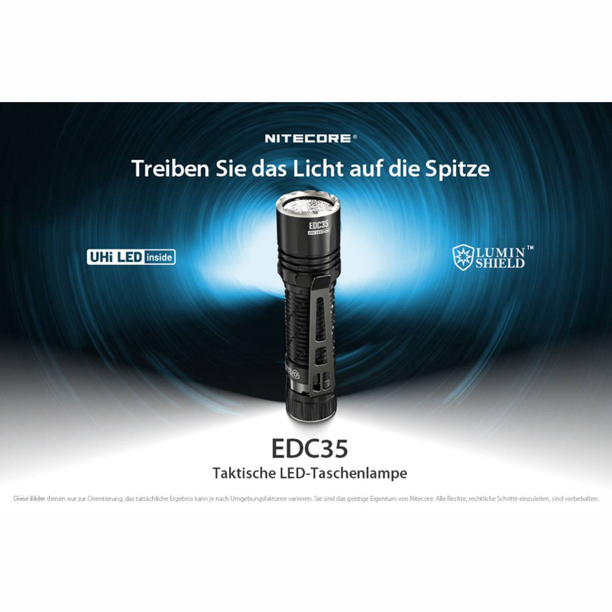 Nitecore EDC35 LED Taschenlampe 5000 Lumen - Schwarz