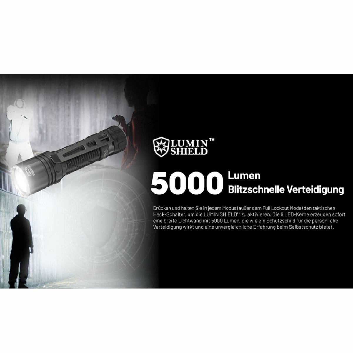 Nitecore EDC35 LED Taschenlampe 5000 Lumen - Schwarz