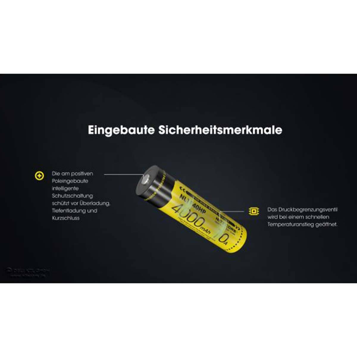 Nitecore NL1840HP | 18650 geschützter Li-Ionen-Akku 4000mAh