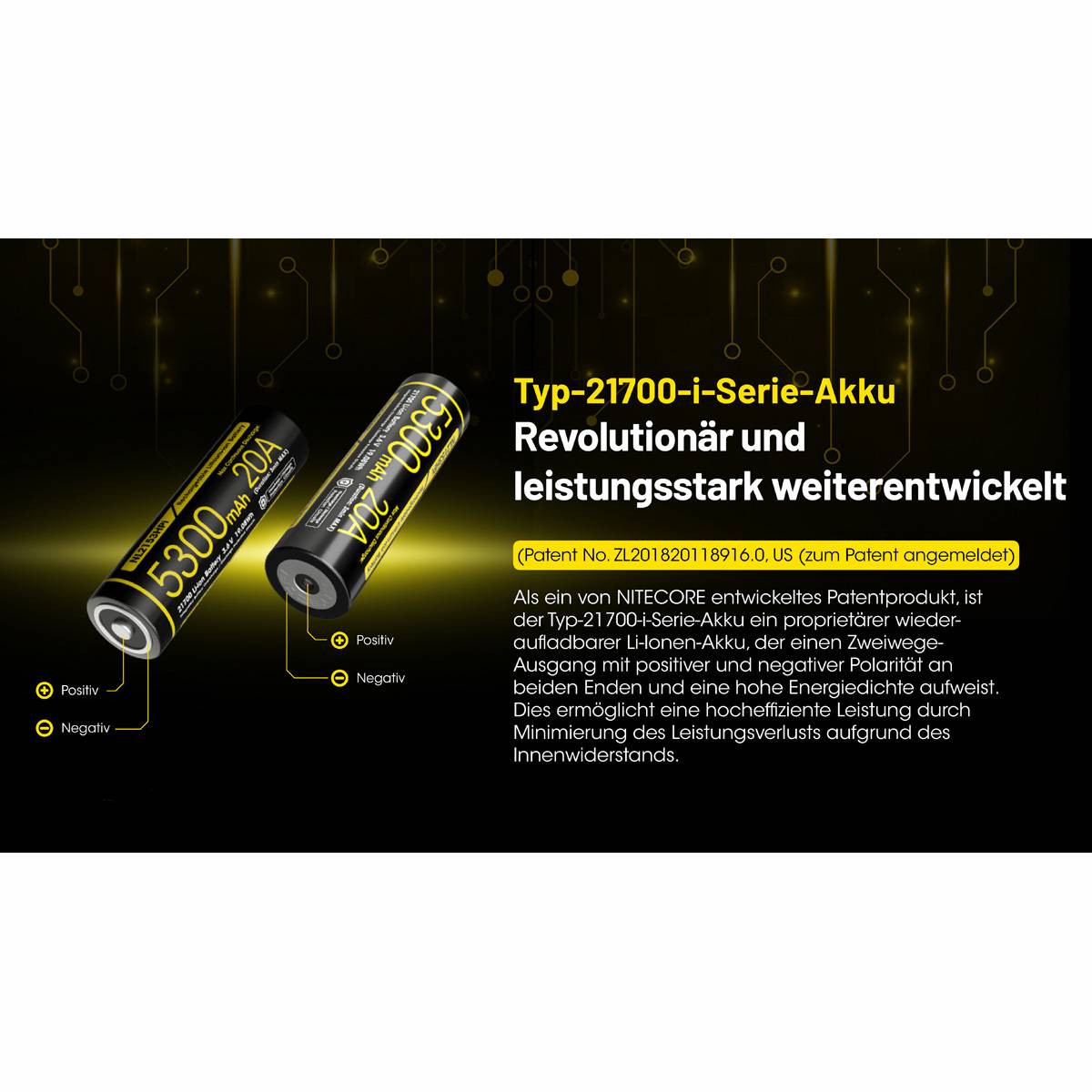 Nitecore NL2153HPi 21700 - Li-Ion Akku 5300mAh mit bis zu 20A