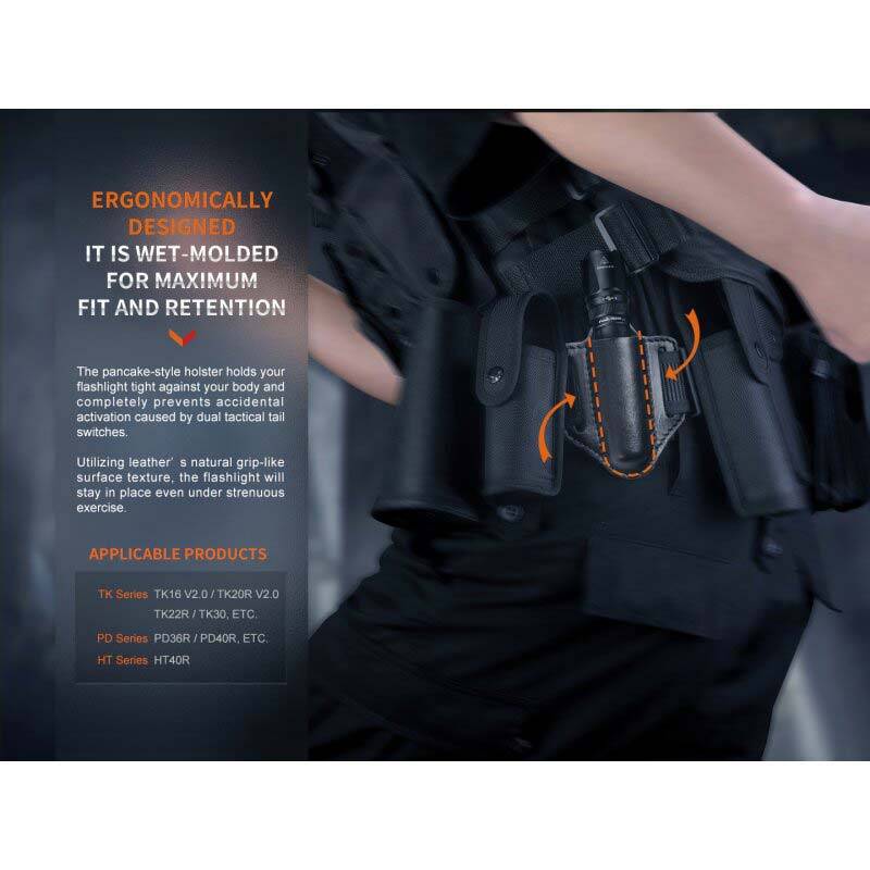 Fenix ALP-20 Lederholster für Taschenlampen - Schwarz
