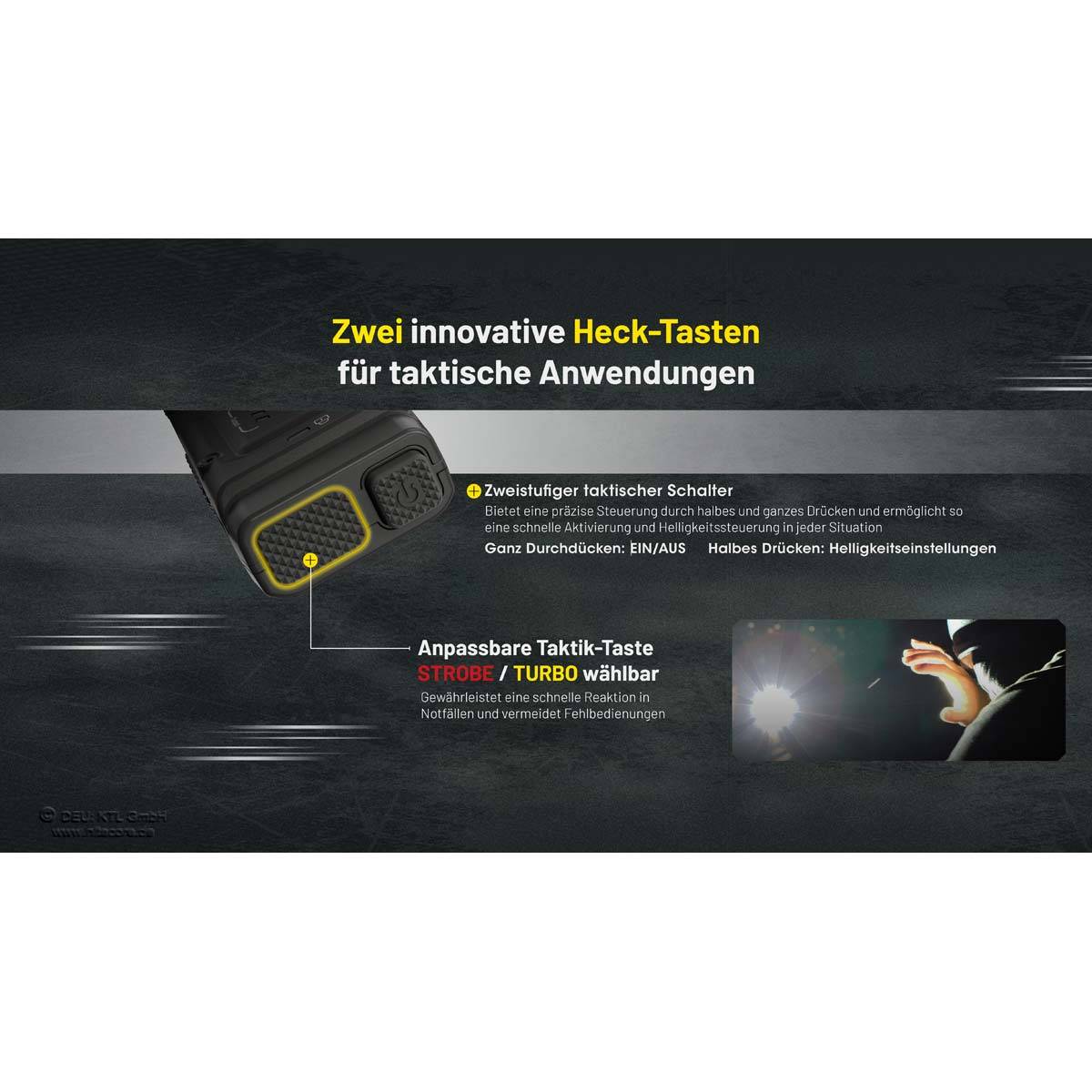 Nitecore EDC25 Led- Taschenlampe 3000 Lumen - Schwarz
