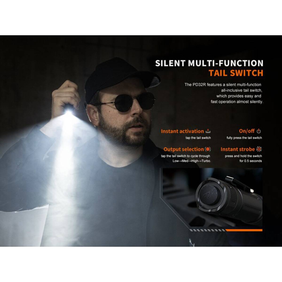 Fenix PD32R 1400lm - Taschenlampe mit USB-Anschluss