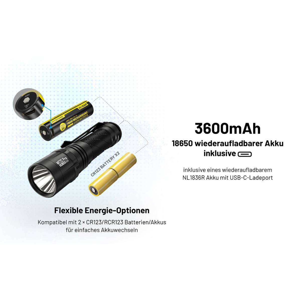 Nitecore MT2C PRO 1800 Lumen - LED Taschenlampe