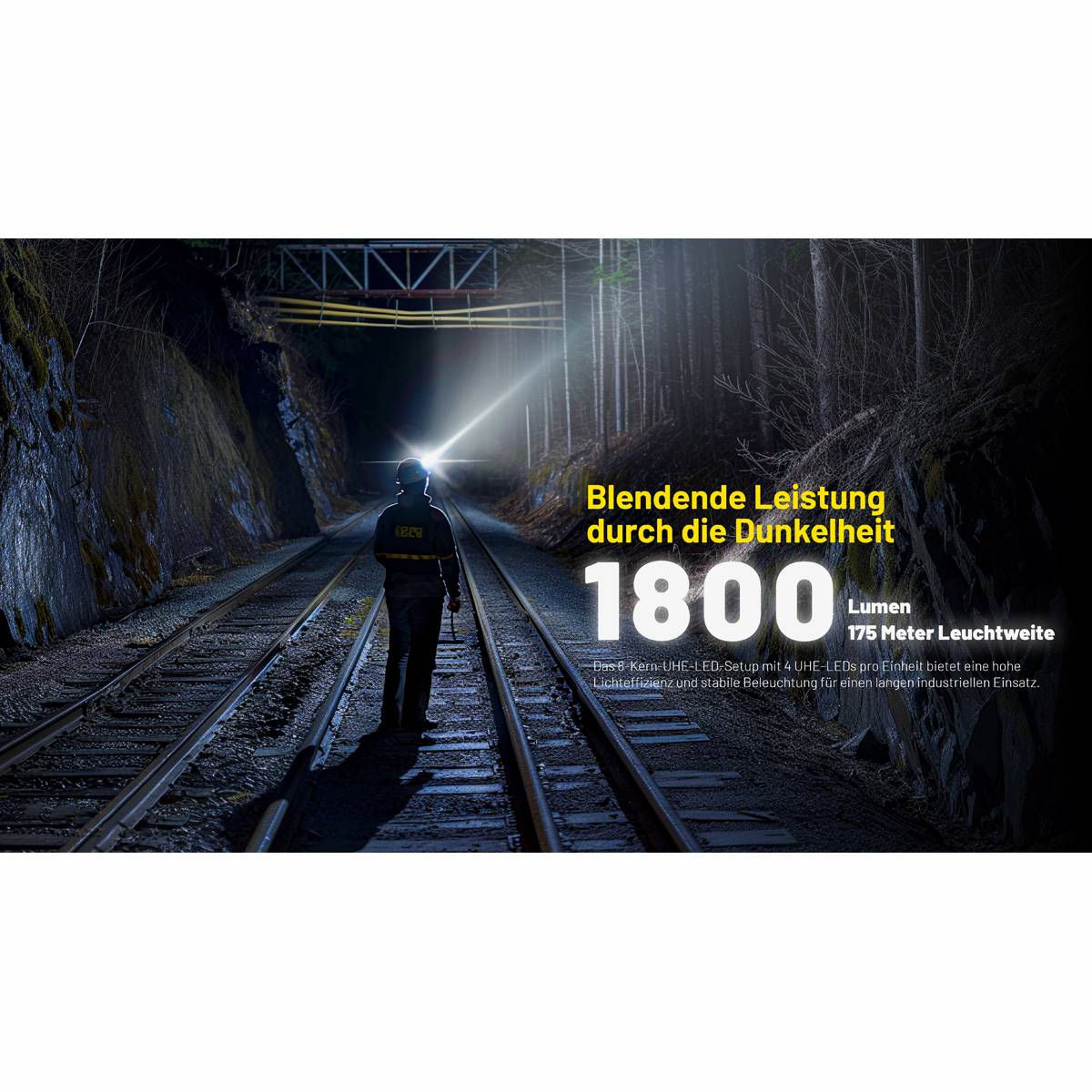 Nitecore NU53 LED Stirnlampe 1800 Lumen - Schwarz/Gelb