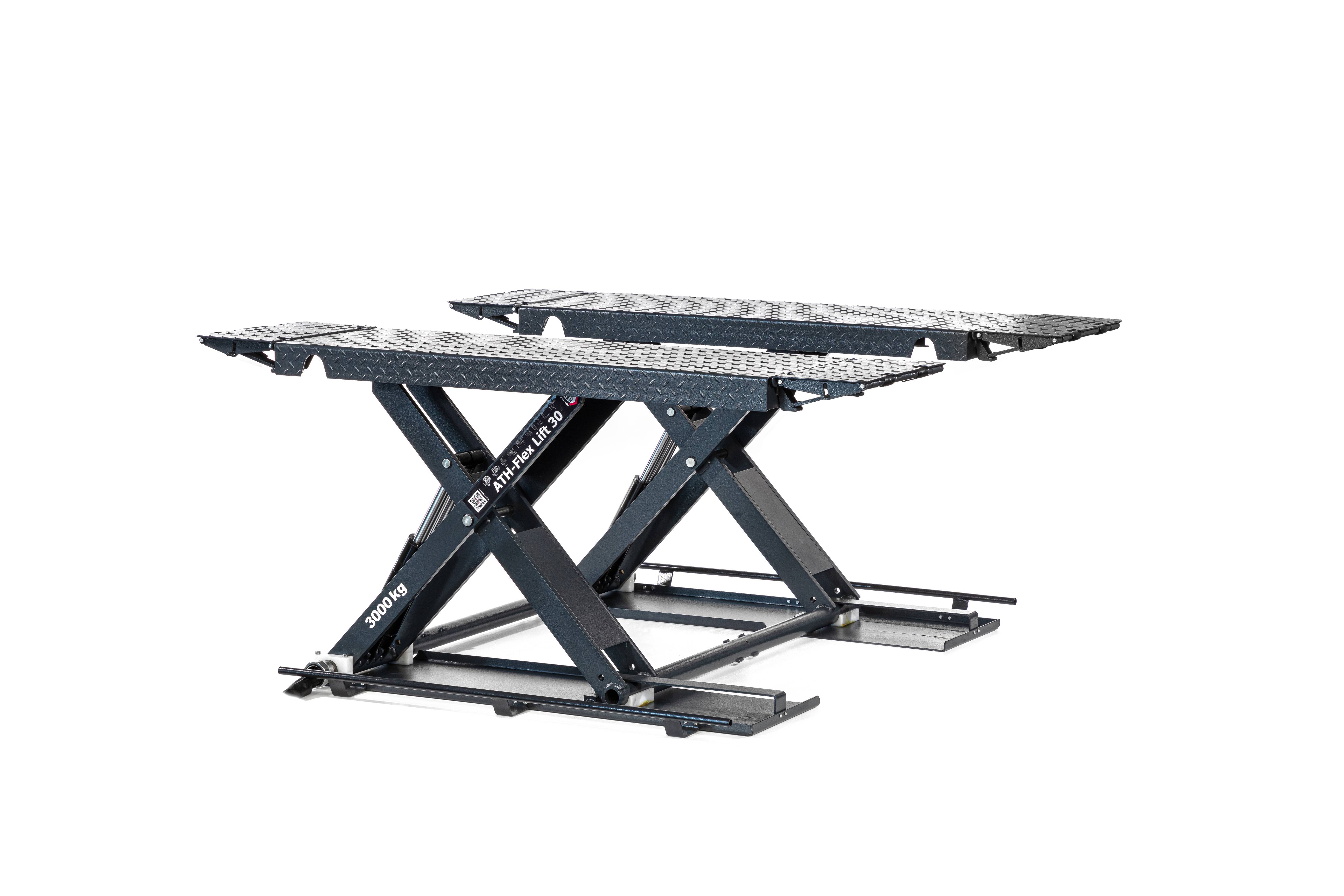 ATH Flex Lift 30 Mobile Kurzhub Scheren Hebebühne Reifendienst Autoaufbereitung 3t Car Detailing ohne Druckluf 3000kg