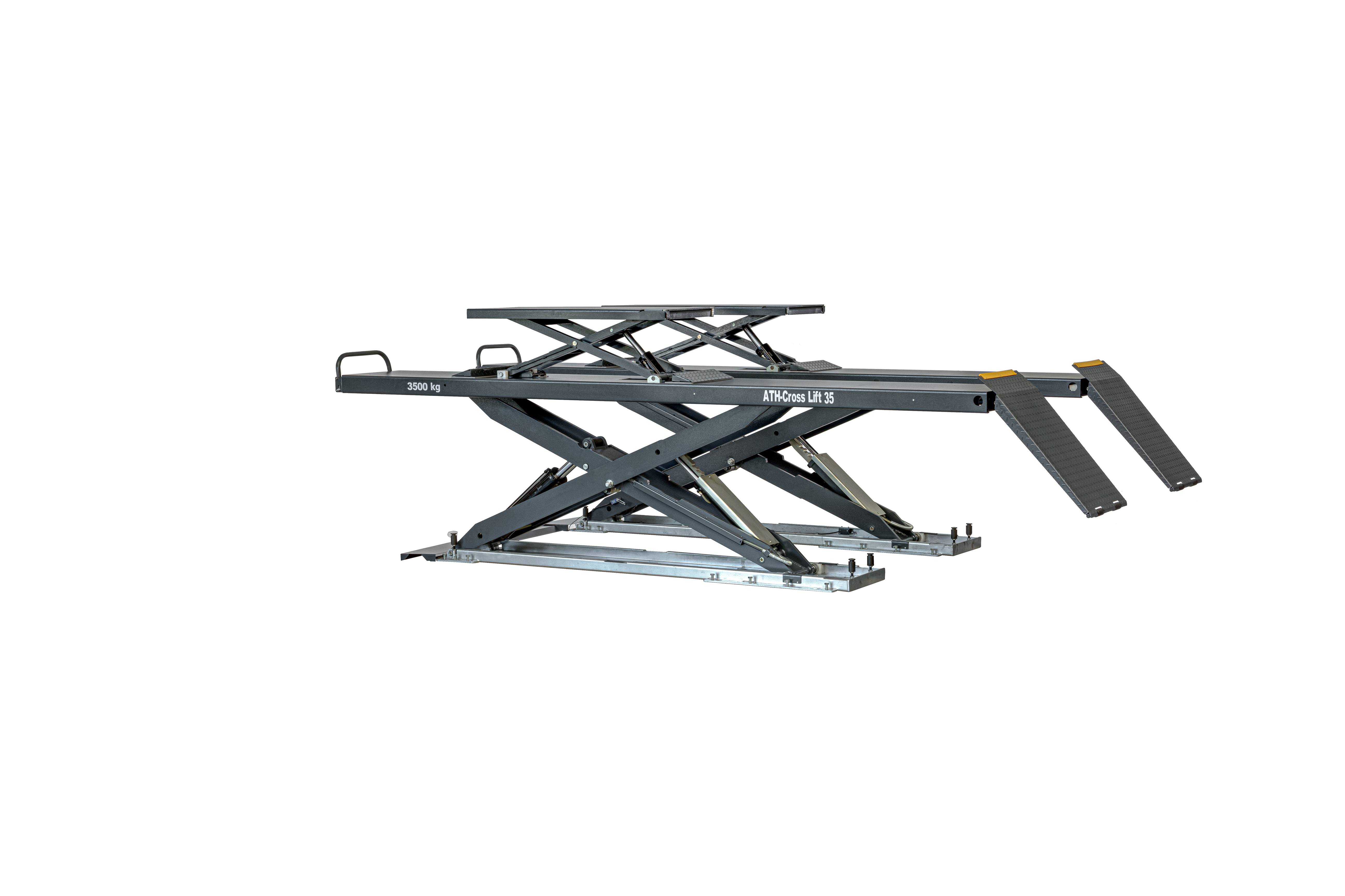 ATH Cross Lift 35 OG Auffahr Scherenhebebühne,3,5t KFZ Hebebühne 3500kg mit Radfreiheber Überflur