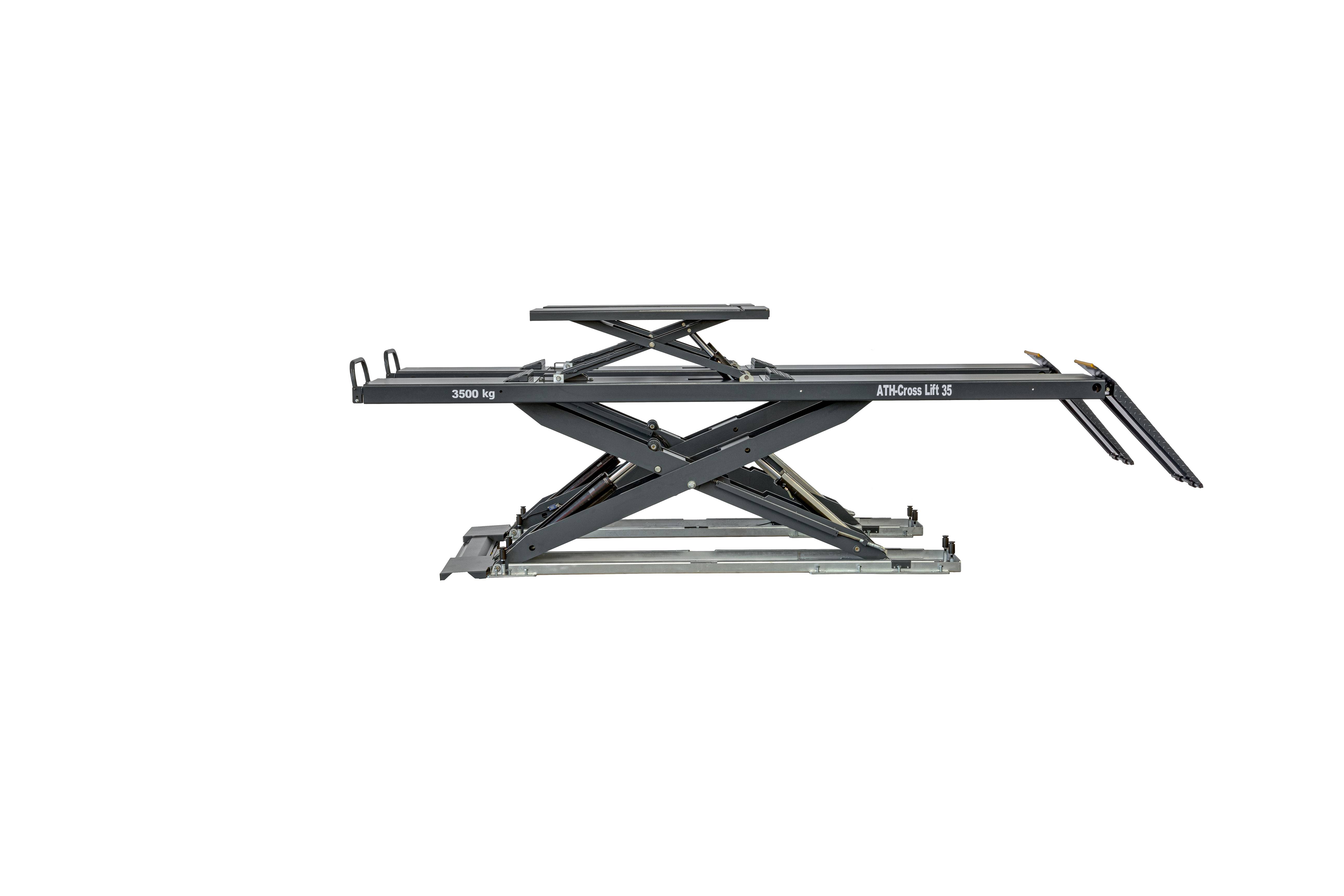 ATH Cross Lift 35 OG Auffahr Scherenhebebühne,3,5t KFZ Hebebühne 3500kg mit Radfreiheber Überflur