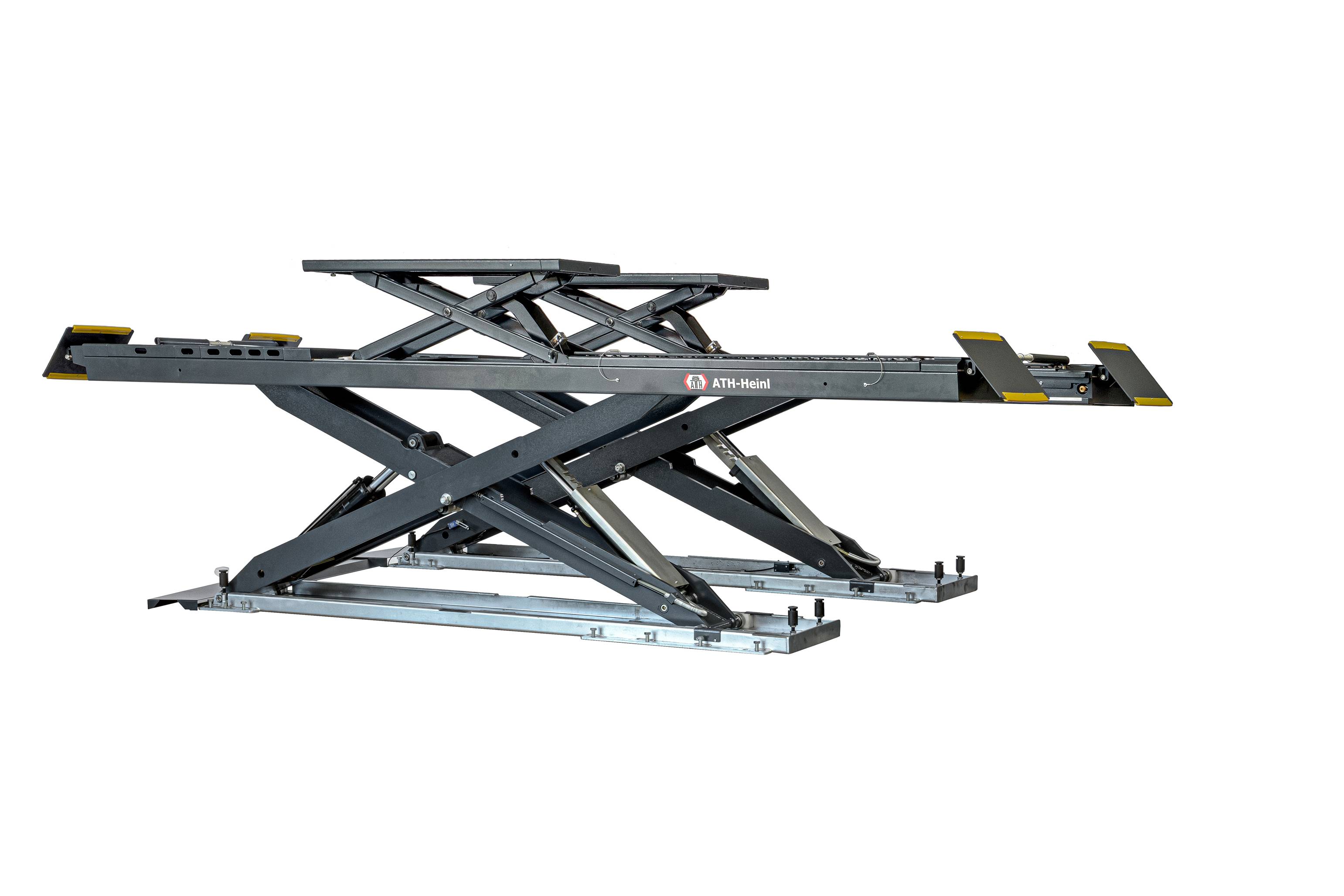 ATH Cross Lift 35 UGA Auffahr Scherenhebebühne,3,5t KFZ Hebebühne 3500kg mit Radfreiheber mit Achsmess Kit Unterflur