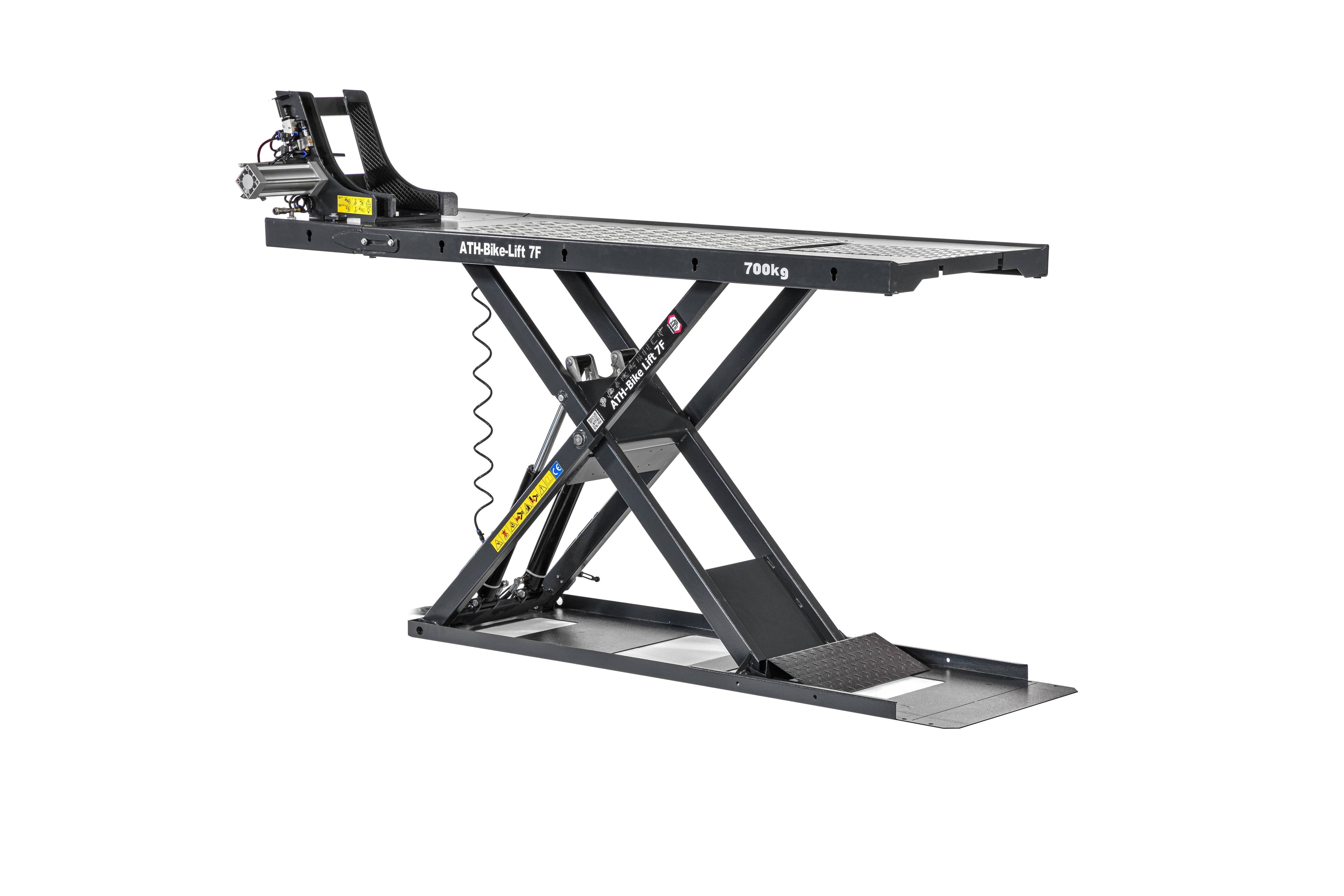 ATH Bike Lift 7F Motorradhebebühne Motorrad Hebebühne Motorradbühne KRAD Kraftrad 700kg inkl. Pneumatischer Radhalter