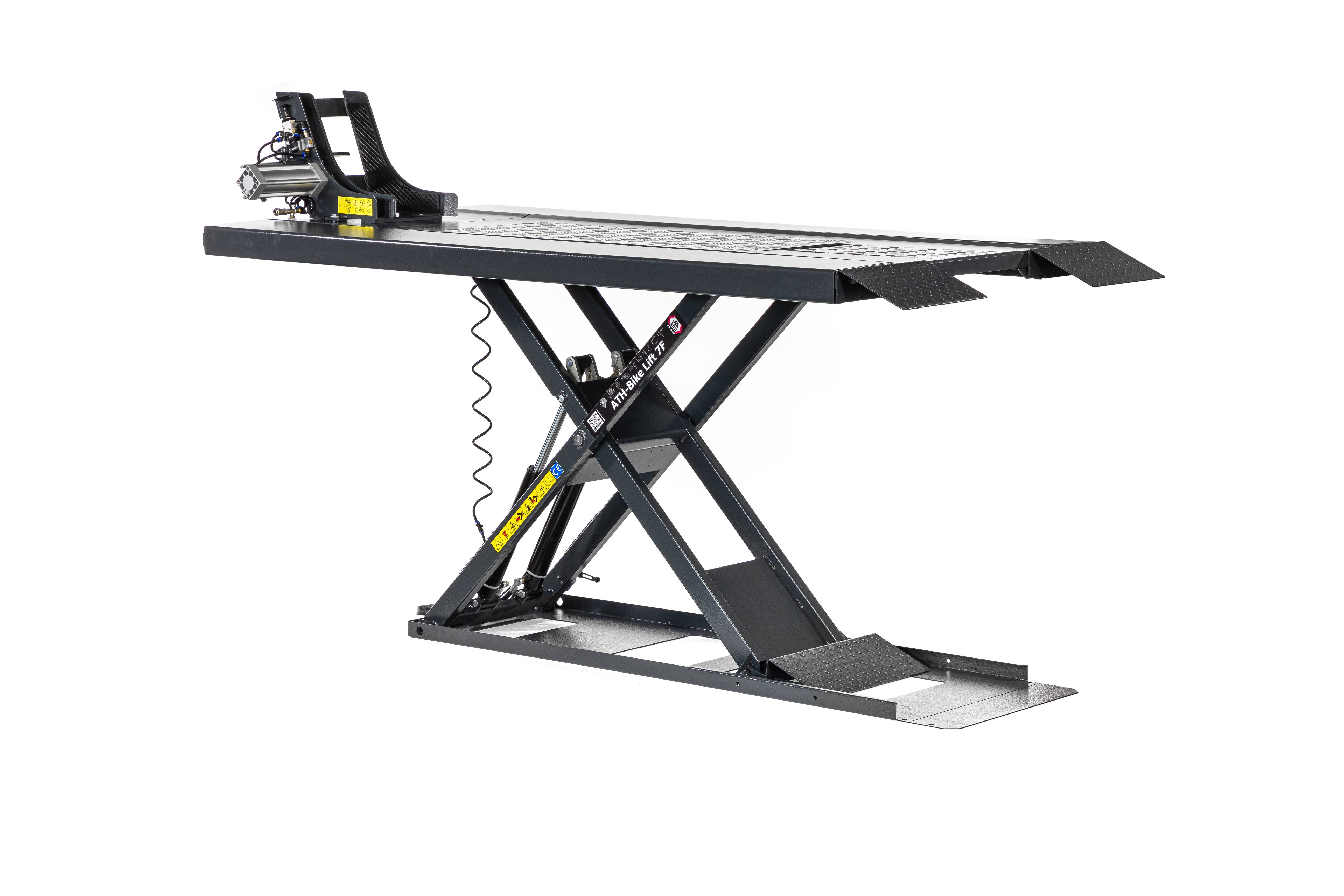 ATH Bike Lift 7QF Motorradhebebühne Motorrad Hebebühne Quad ATV Motorradbühne 700kg inkl. Pneumatischer Radhalter
