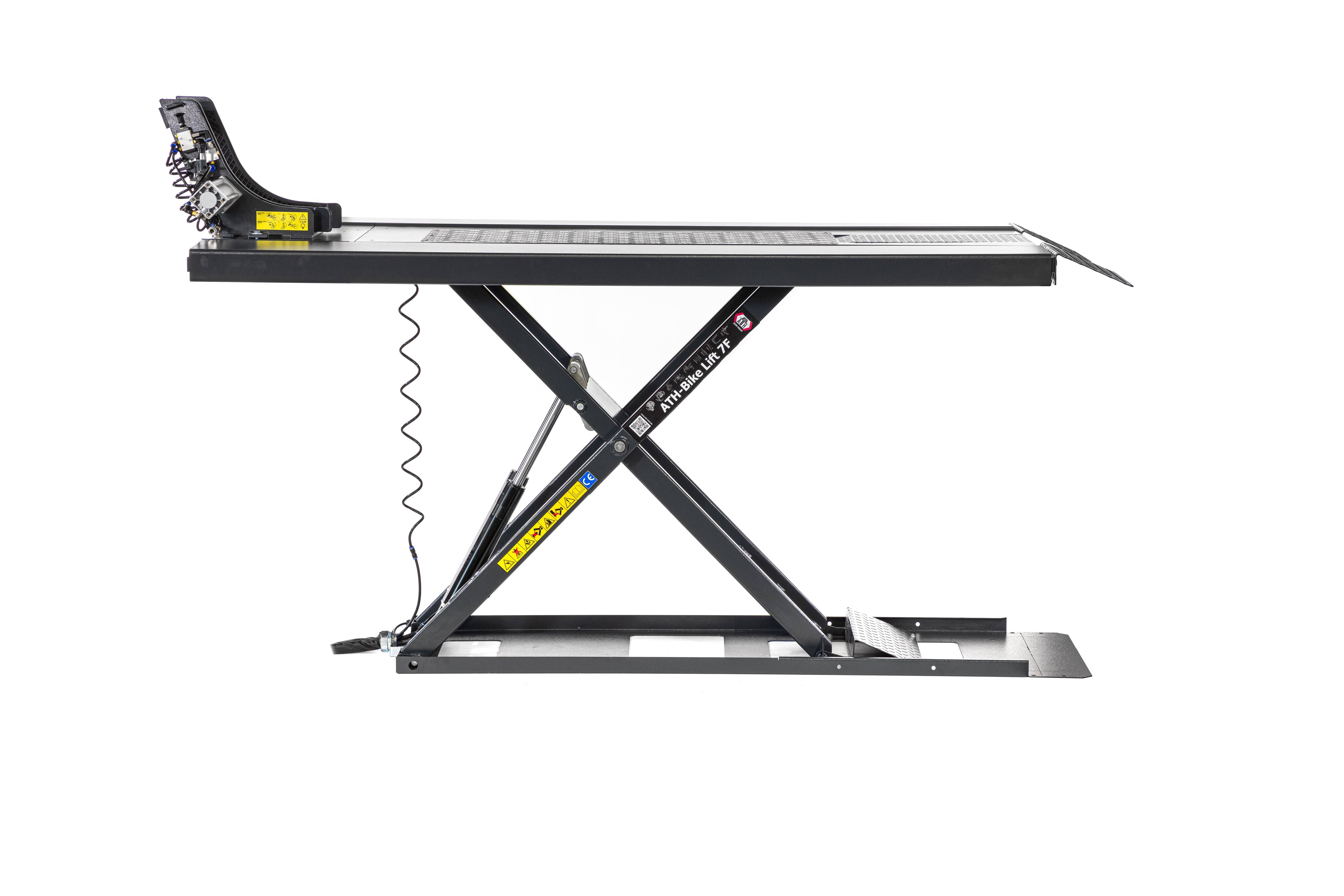 ATH Bike Lift 7QF Motorradhebebühne Motorrad Hebebühne Quad ATV Motorradbühne 700kg inkl. Pneumatischer Radhalter