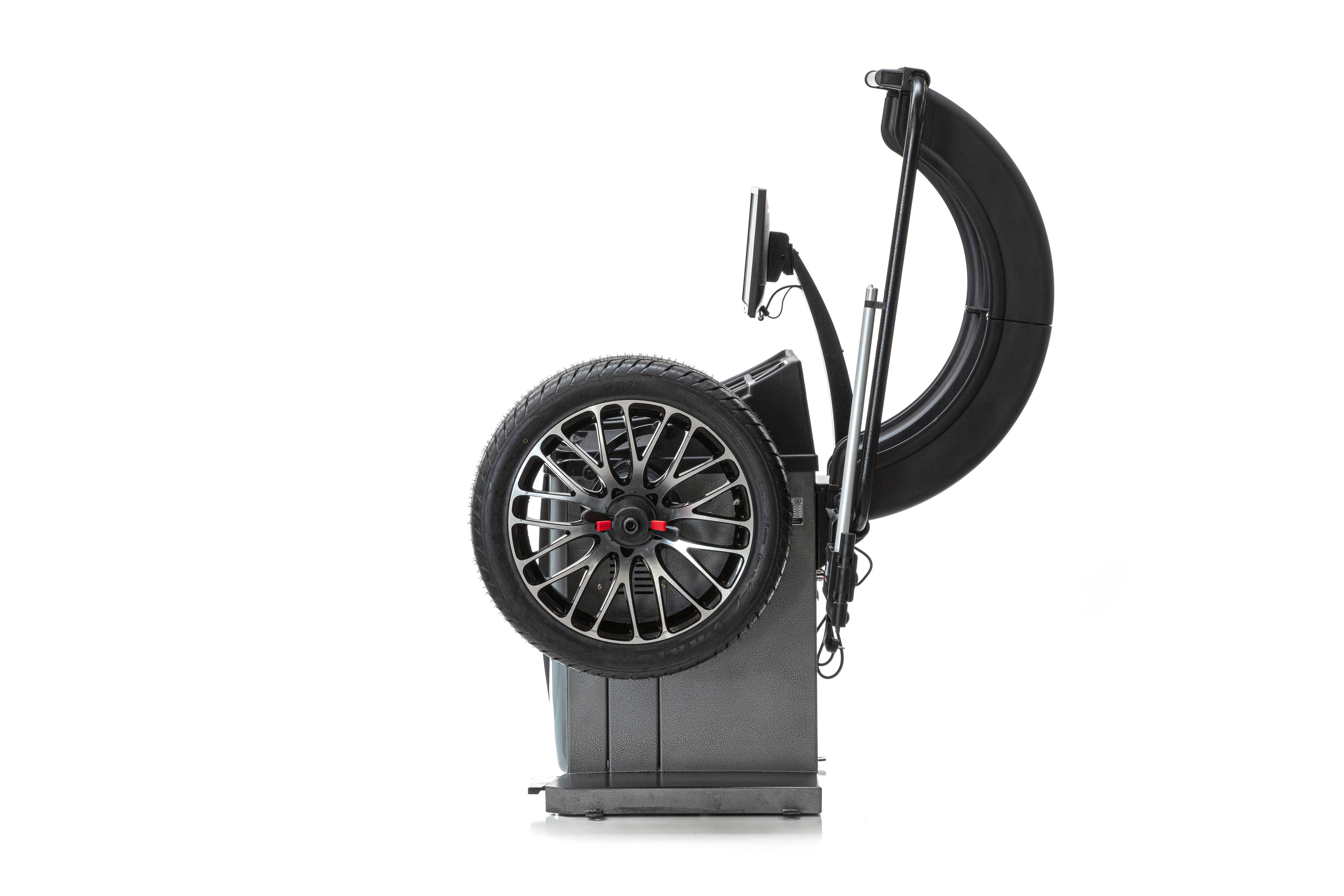 ATH W62 LCD 3D Reifenwuchtmaschine Wuchtmaschine Radwuchtmaschine Radwuchtgerät LCD-Monitor Duo-Laser 12"- 24" inkl. Messarm für Breitenmesslehre