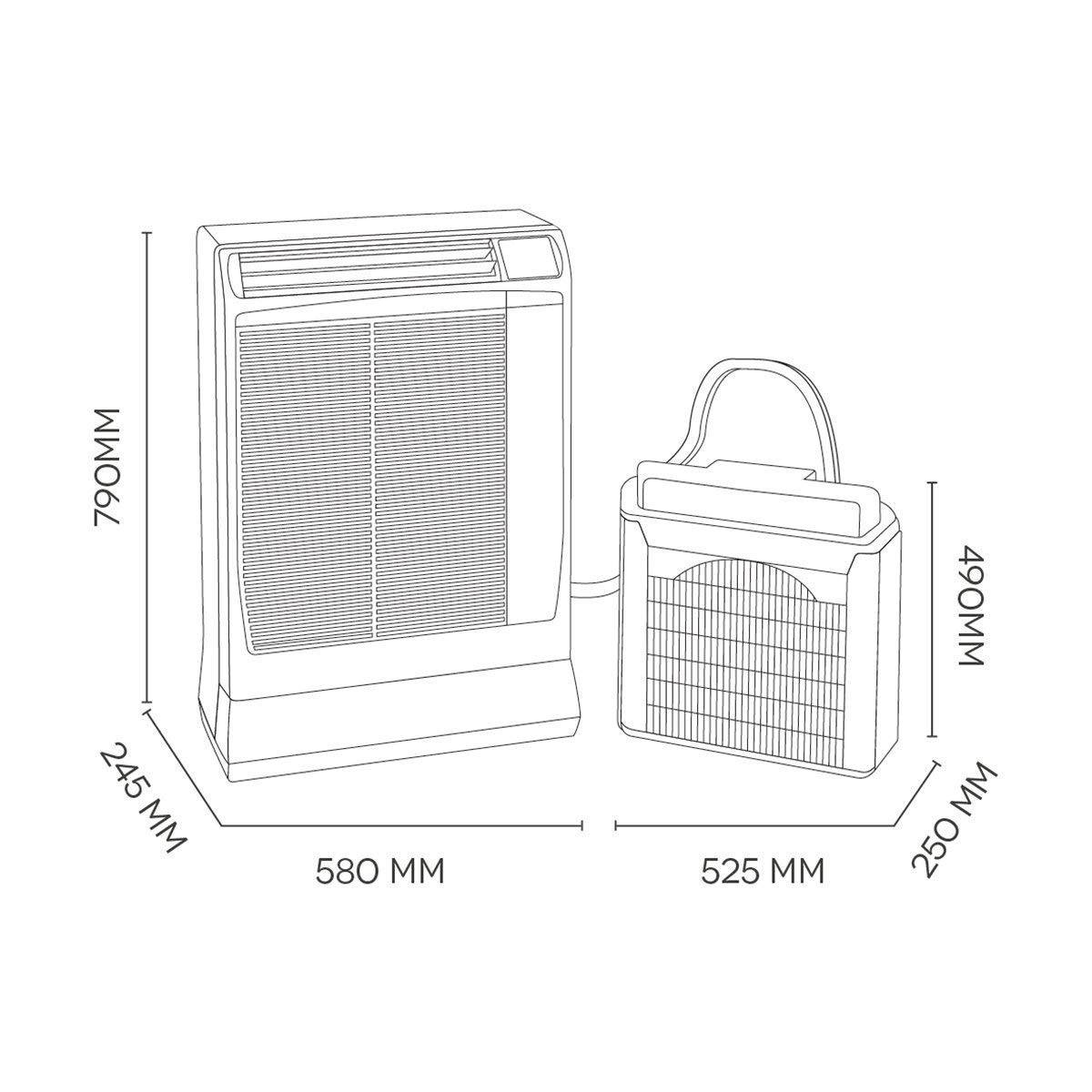 Ulisse 13 DCI eco WIFI - mobiles Inverter- Splitklimagerät, max. 4,0kW Kühlleistung für bis zu 120m³