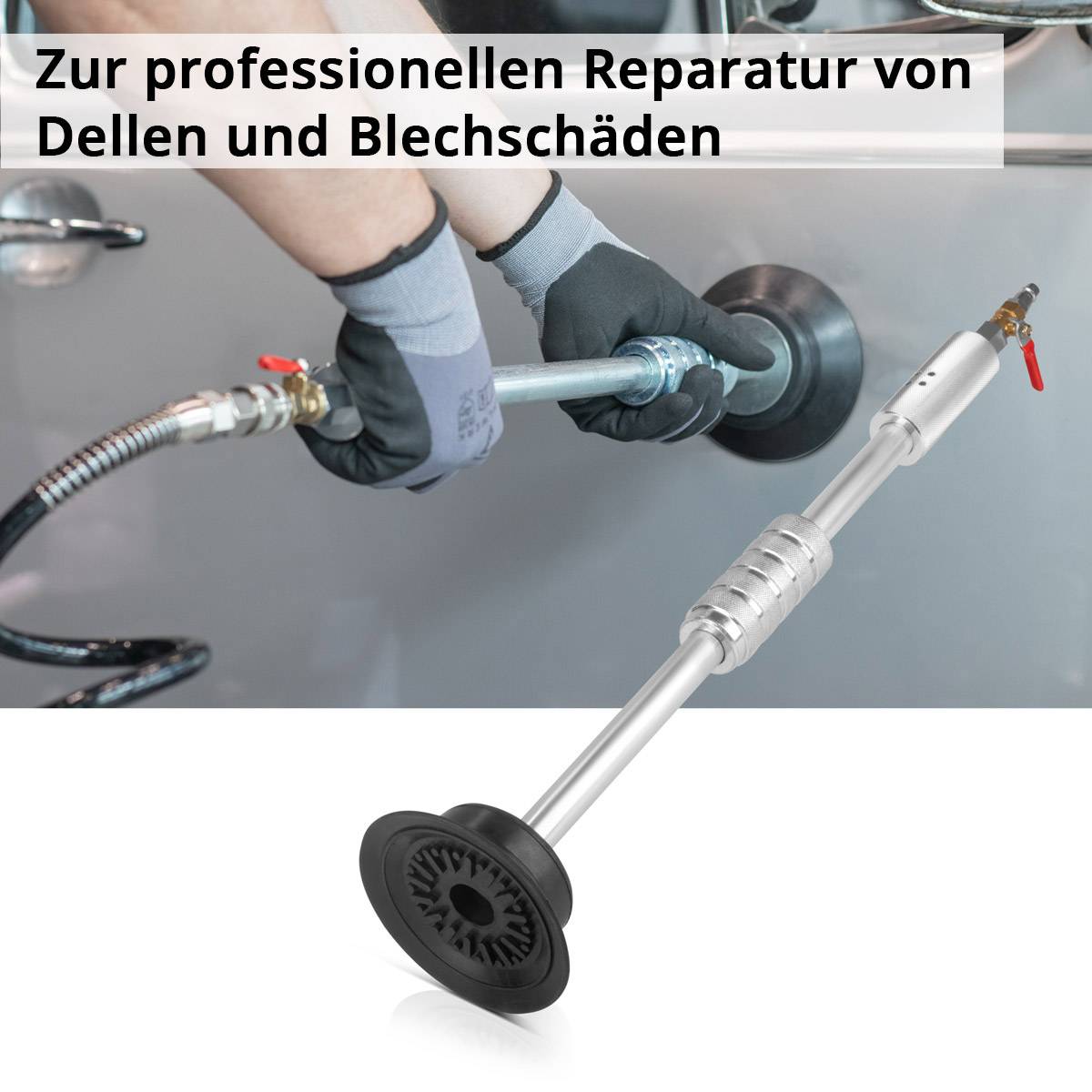 STAHLWERK Dellenzieher PDZ-620 ST Pneumatischer Gleithammer, Saugnapf-Zughammer