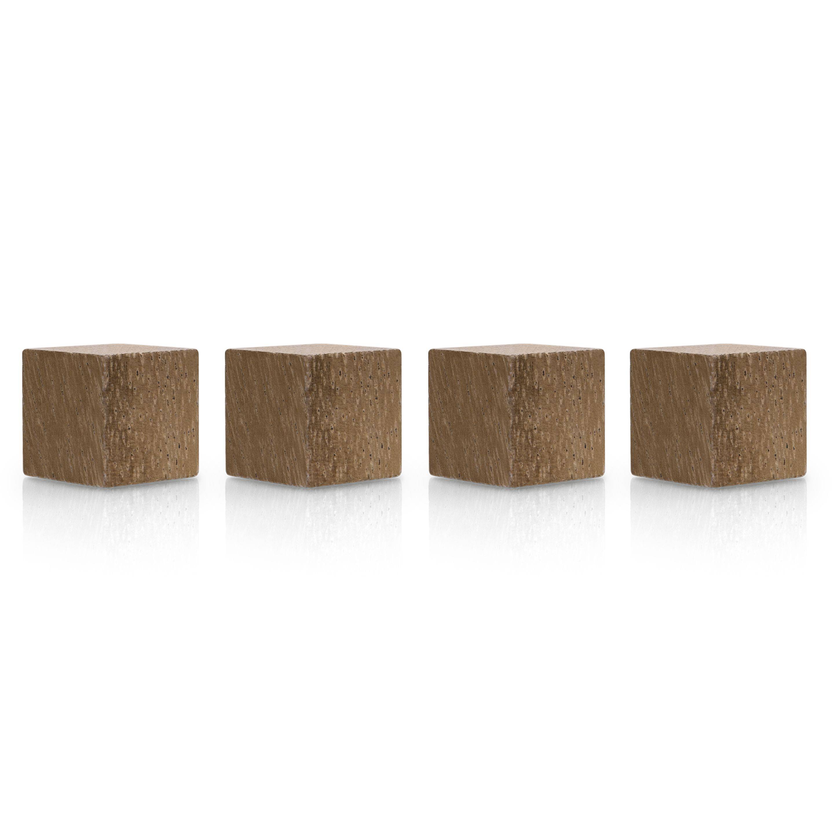 Magnet Wood Series Cube 1665351 20x20x20mm Walnuss 4 Stück