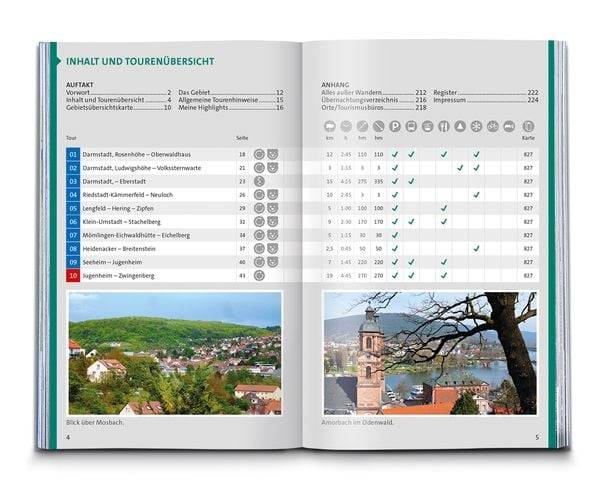 KOMPASS Wanderführer Odenwald, 60 Touren mit Extra-Tourenkarte