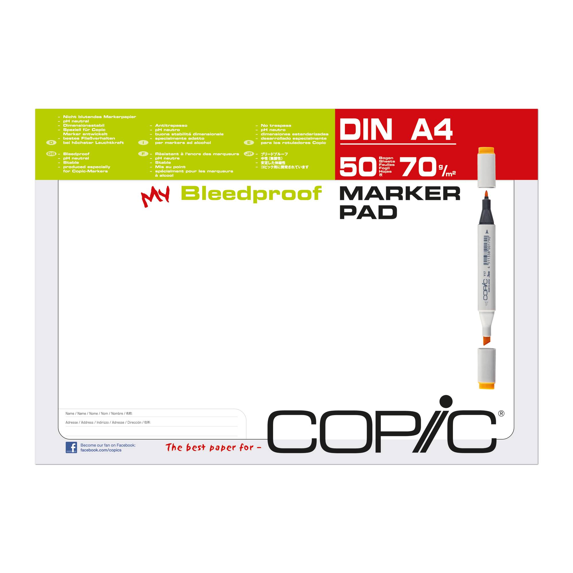 Copic Marker Pad A4 50Bl