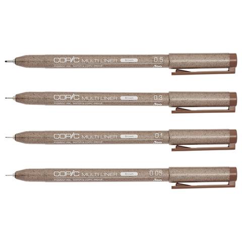 Copic Multiliner brown 4St sort.