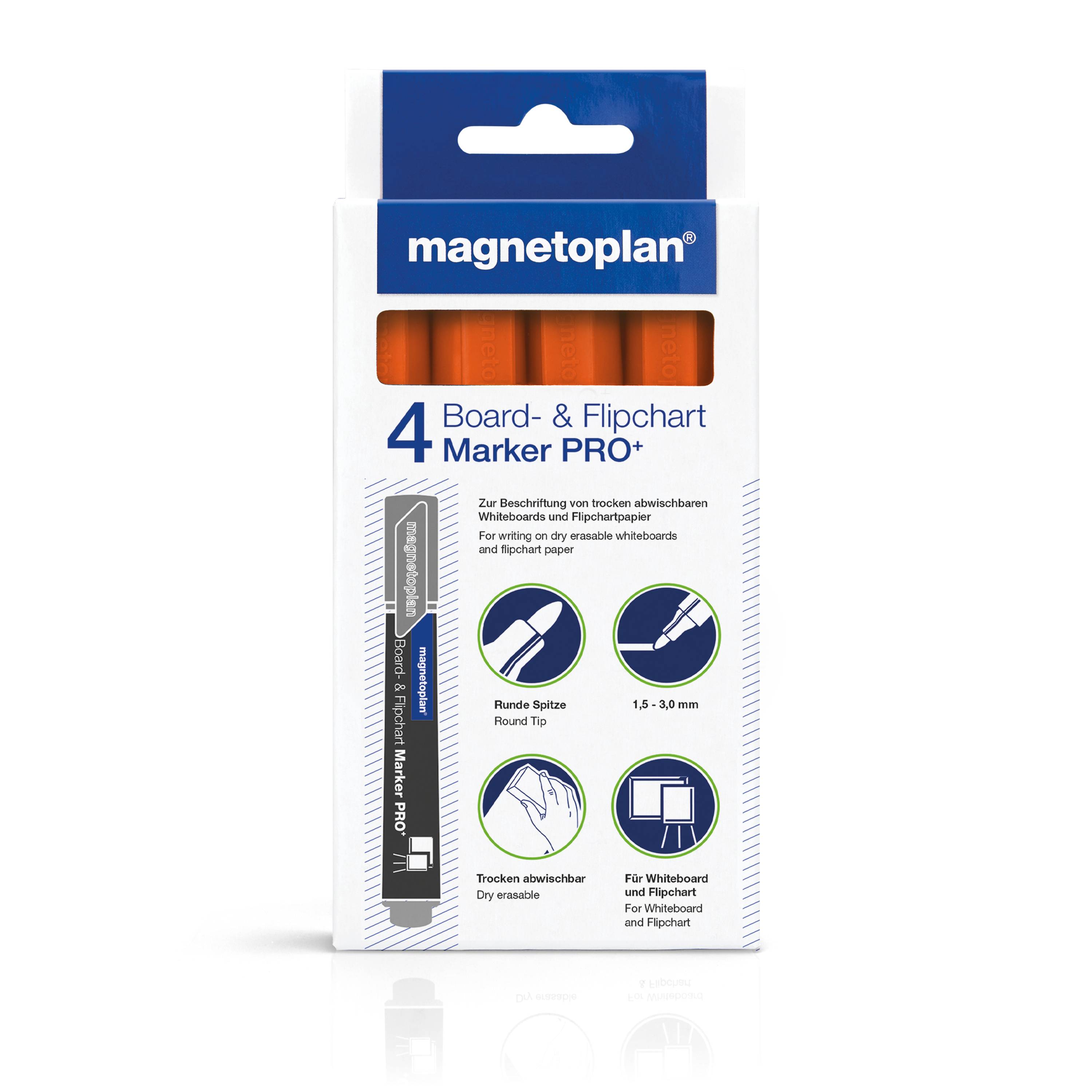 Boardmarker runde Spitze 4 St orange