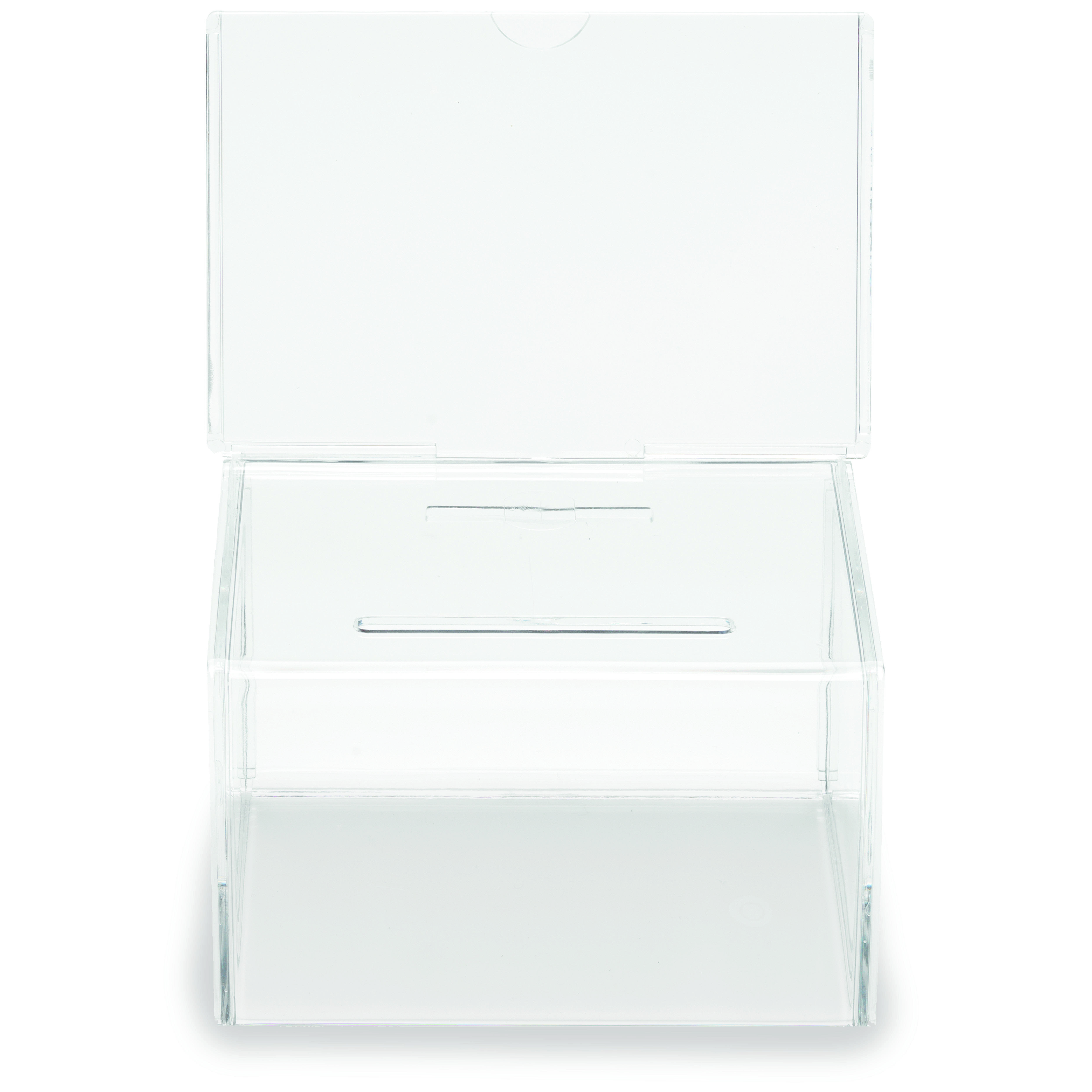 Spendenbox Acryl mit Schilderhalter