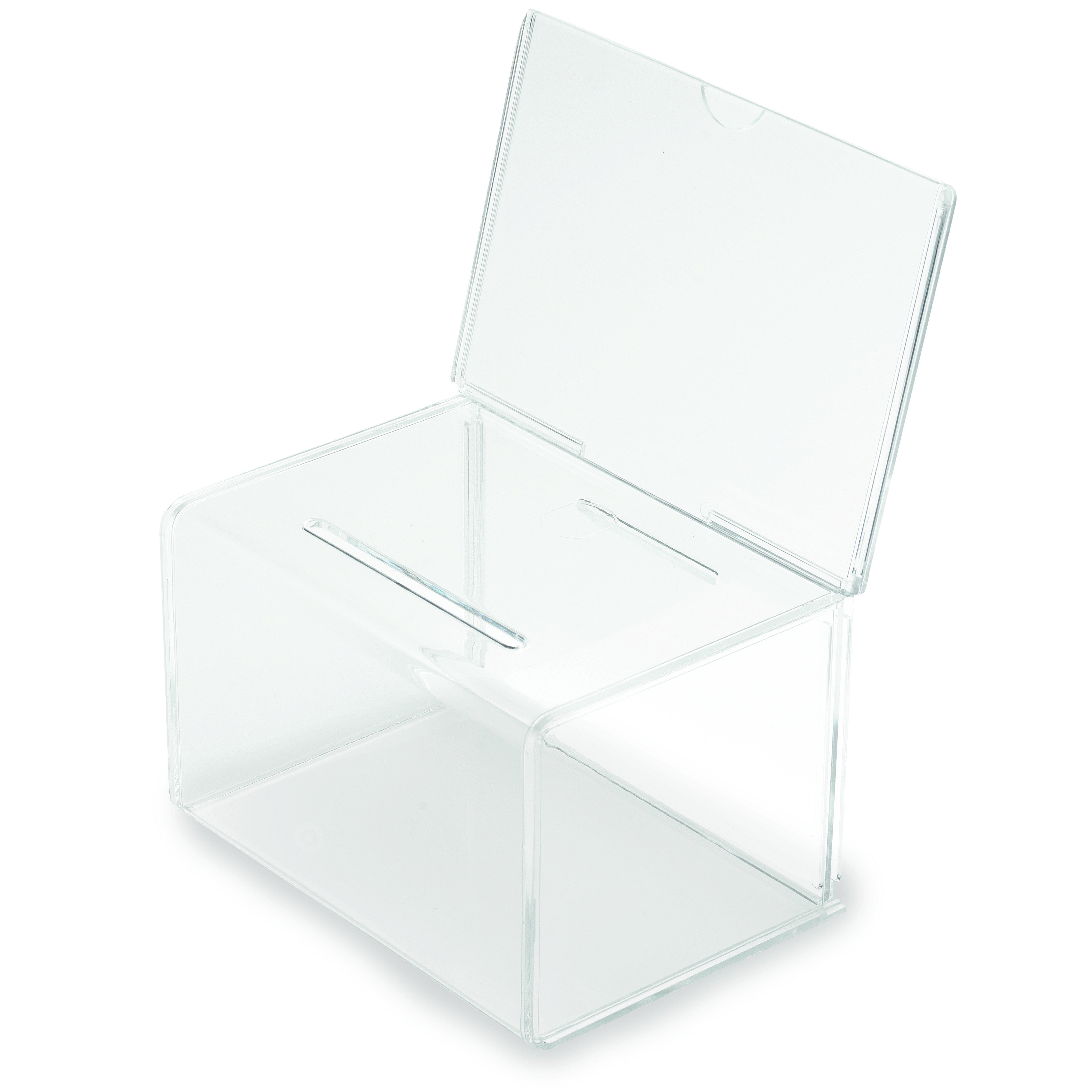 Spendenbox Acryl mit Schilderhalter