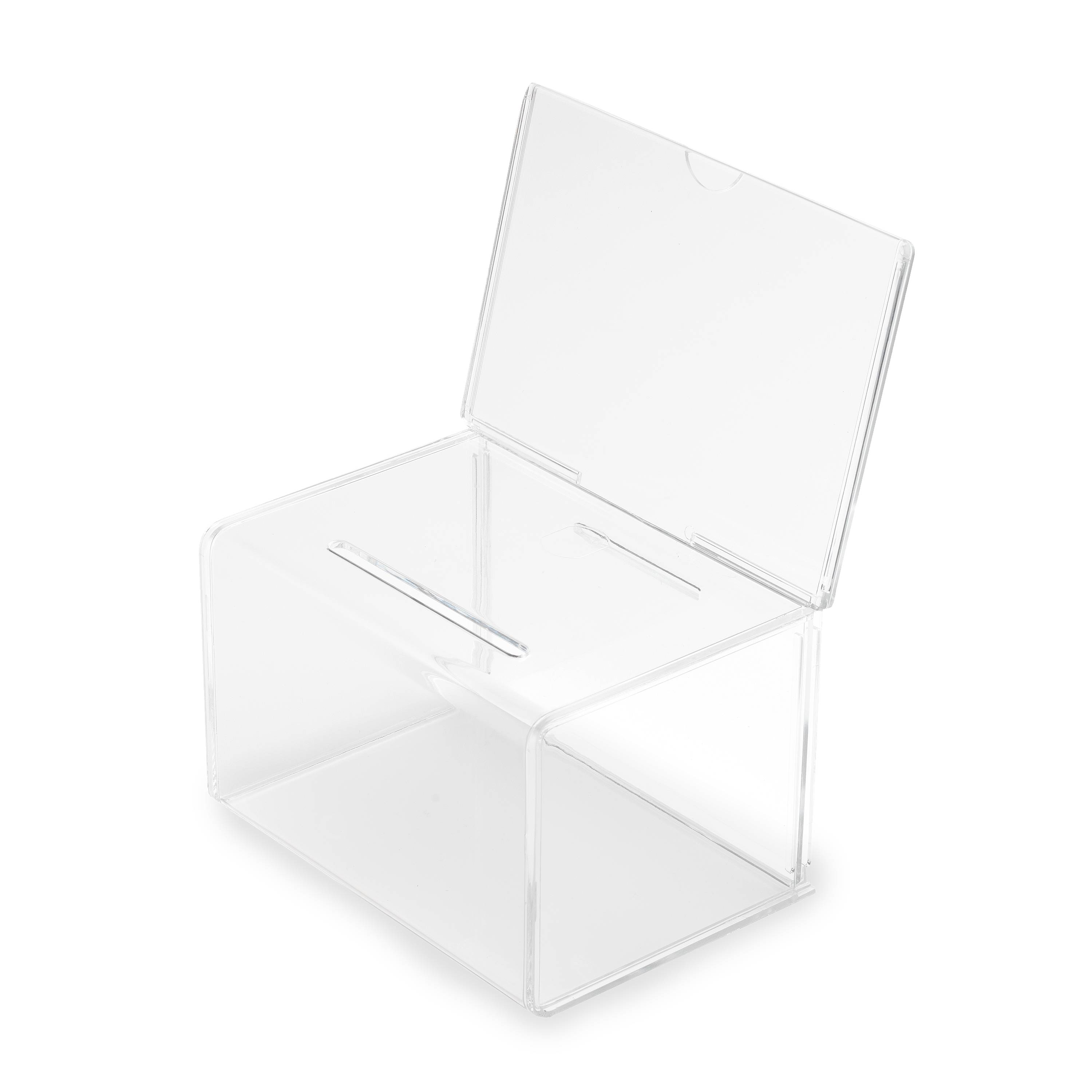 Spendenbox Acryl mit Schilderhalter