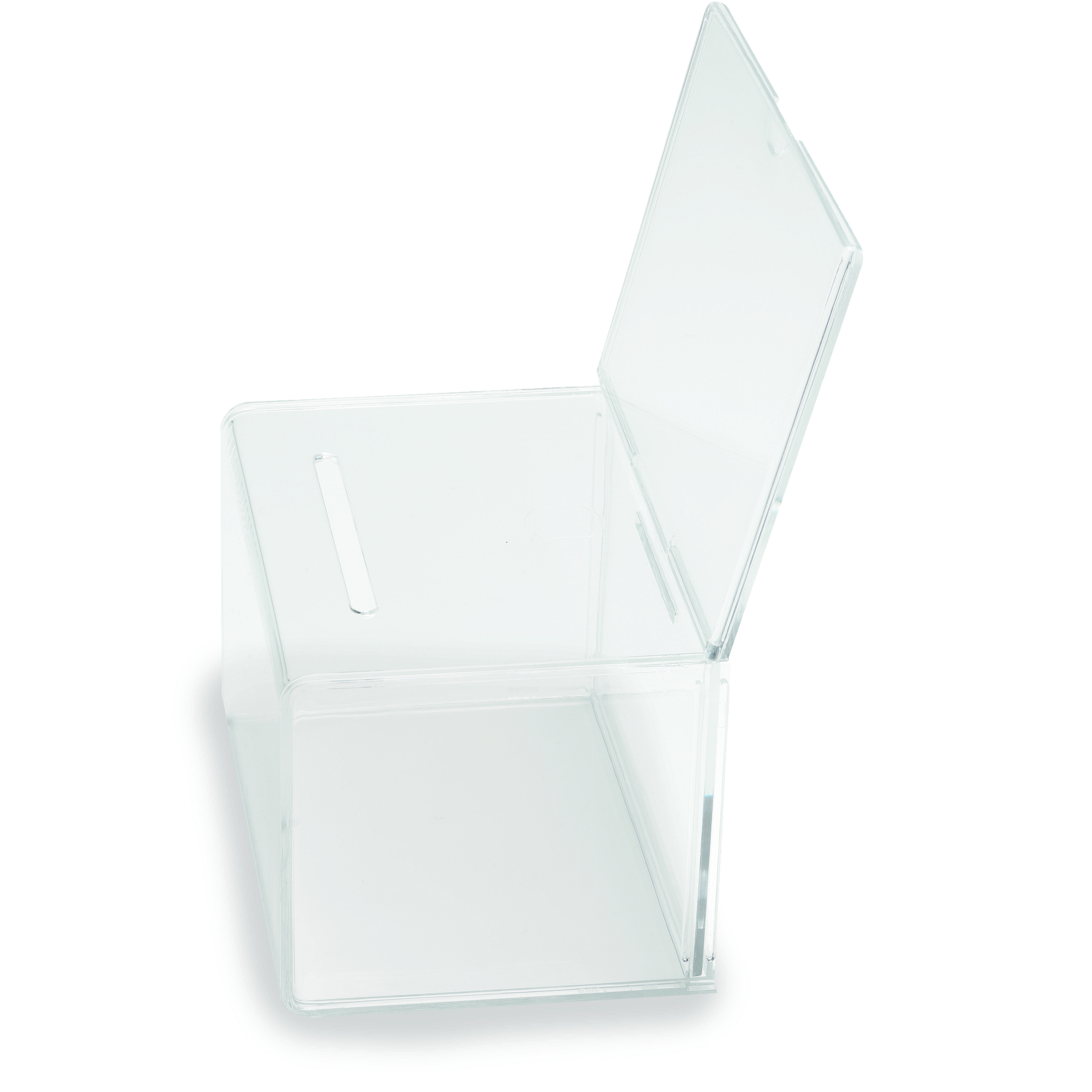 Spendenbox Acryl mit Schilderhalter