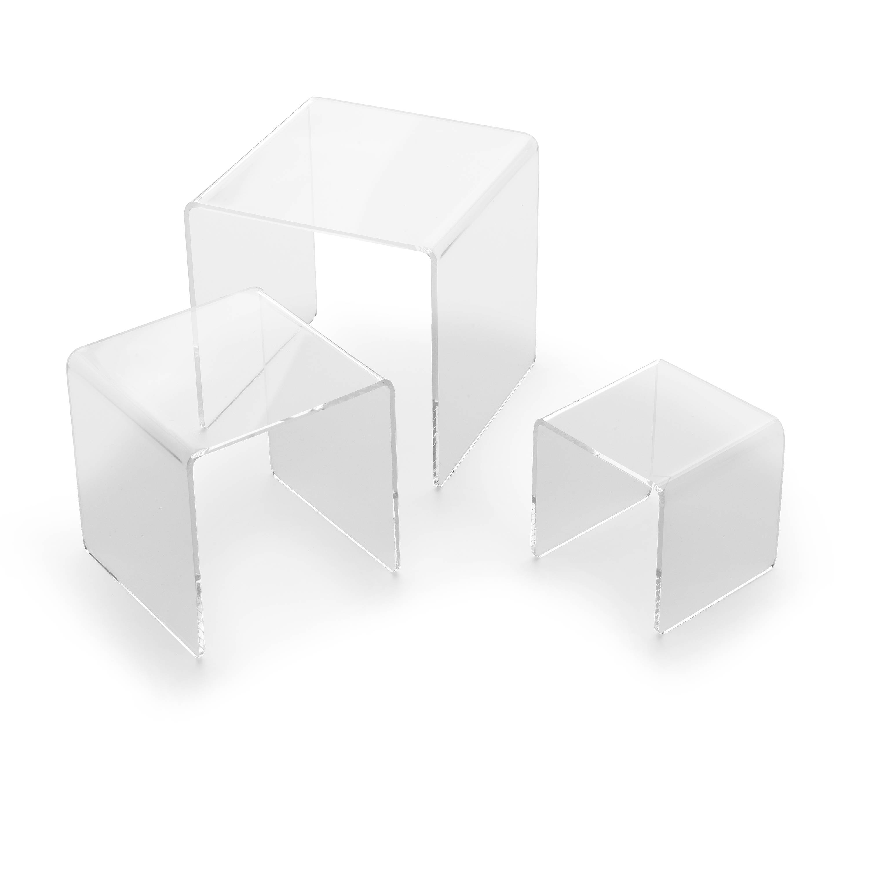 deflecto Quadratische Podeste, 3 Stück