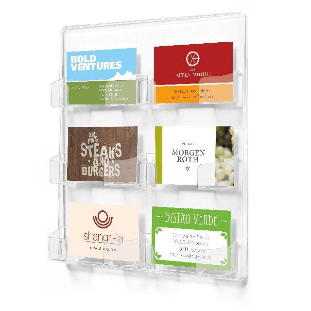 deflecto Visitenkartenhalter zur Wandmontage