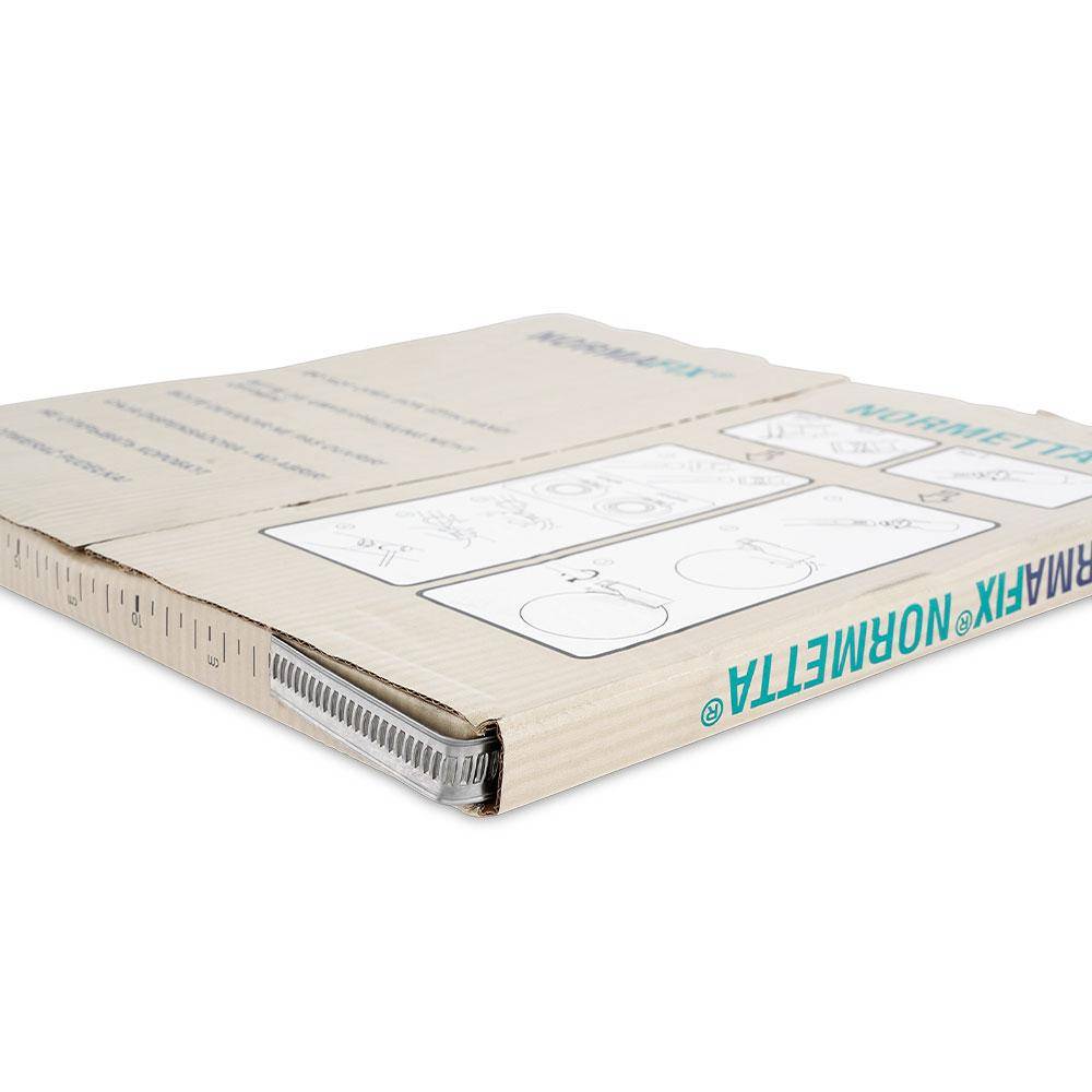 NORMETTA® Geprägtes Band - Edelstahl W3 - Bandbreite 12 mm - durchgehend geprägt - Länge 30 m - Preis per Stück