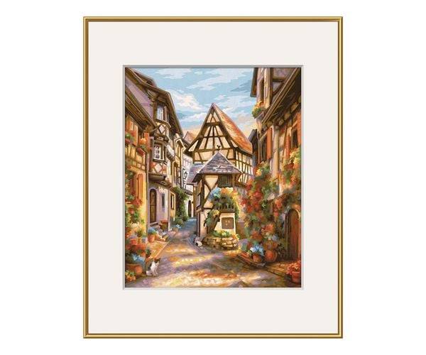 Schipper 609240878 - Malen nach Zahlen, Dorfgässchen, 24 x 30 cm