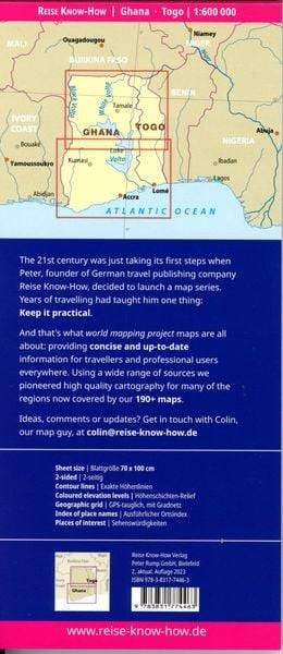 Reise Know-How Landkarte Ghana, Togo (1:600.000)