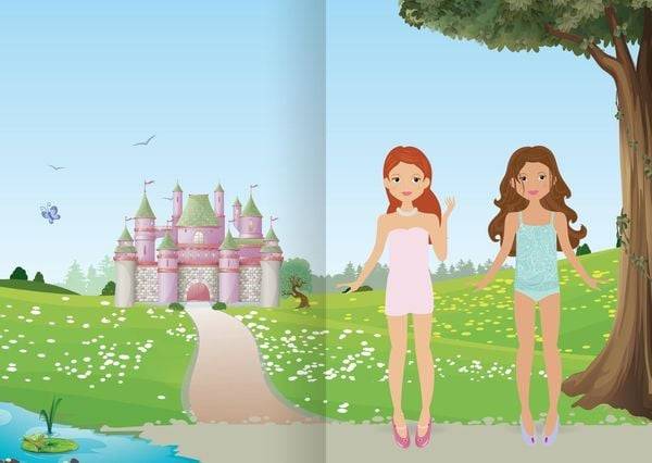 Mini-Sticker-Anziehpuppen – Prinzessinnen