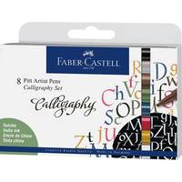FABER-CASTELL 167508 - Schwarz - Blau - Braun - Gold - Grün - Grau - Pink - Weiß - Mehrfarben - Rund - Tinte auf Pigmentbasis - 2,5 mm - 8 Stück(e)