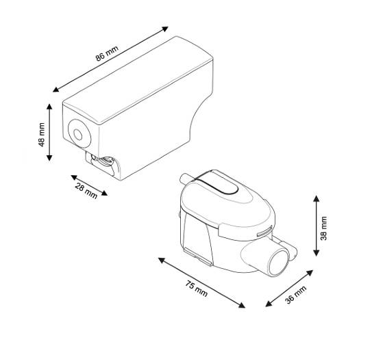 siccom mini Flowatch 2 Comfort - Sehr leise & zuverlässige Kondensatpumpe für Klimageräte