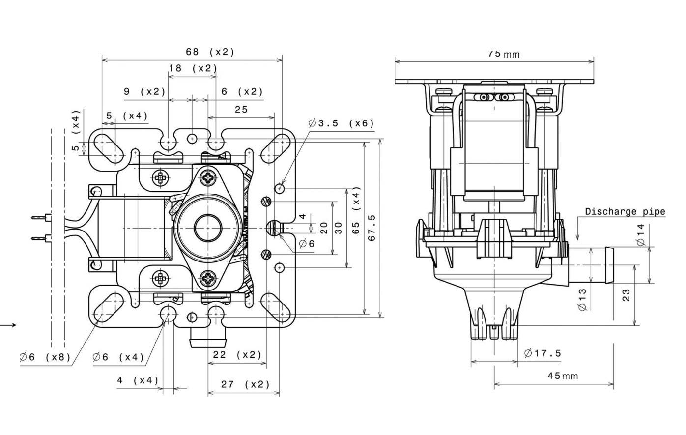 SICCOM CP08 - Universelle Zentrifugal-/ Kreiselpumpe für Deckenkassetten aller Hersteller