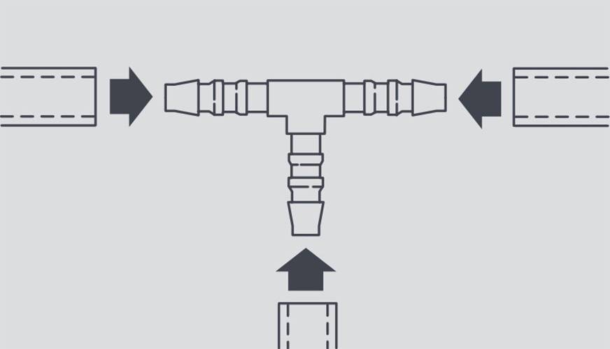 ASPEN Schlauchverbinder T-Stück 10 mm (3/8") Connector