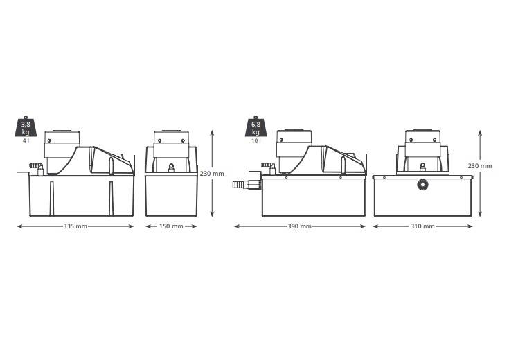 Aspen Mac 10l FP2307 | MS-149 Kondensatpumpe für den Kühlmöbelunterbau