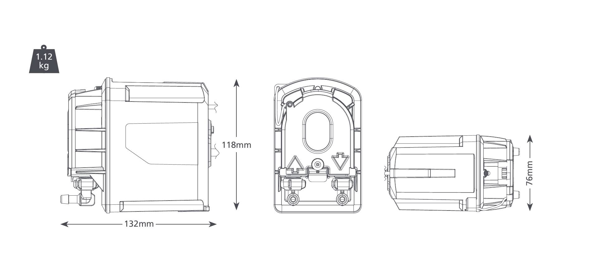 ASPEN Peri Pro Air Pumpe FP3390 mit Luftsensor - Schlauchpumpe mit Alarm für Klima, Kühlung, Lüftung