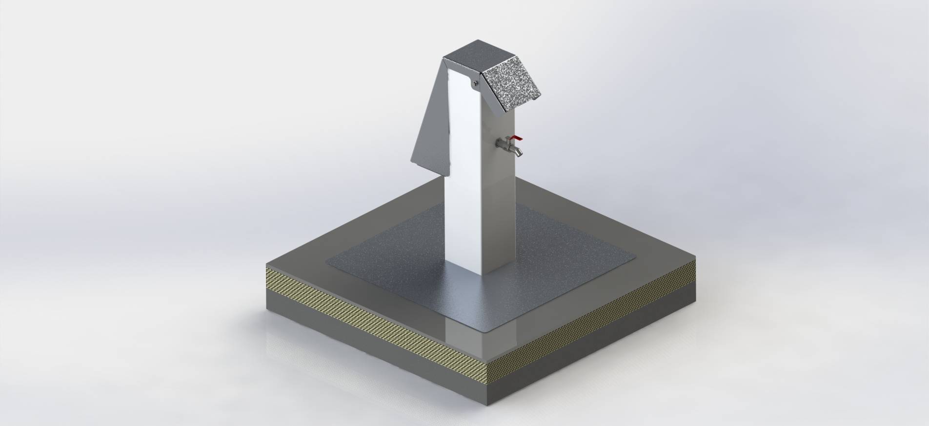 GUS FDS Serviceport 2.0 - Dachdurchführung mit integriertem Strom- und Wasseranschluss aus Aluminium