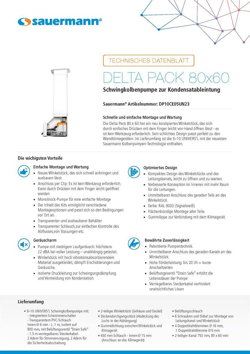 Sauermann Neu - Delta Pack 80x60 (Signalweiß)