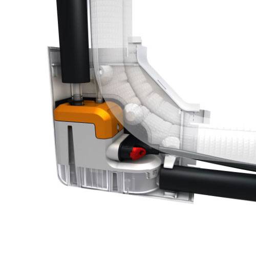 Sauermann Delta Pack Kondensatpumpe für Klimaanlagen mit Ellenbogenkanal 80 x 60 mm - 20l/h