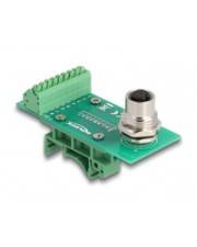 Delock M12Übergabemodul Adapter 8 Pin A-kodiert Buchse zu 9 Terminalblock für