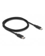 Delock Slim Daten- und Ladekabel USB Type-C zu Lightning für iPhone iPad iPod schwarz 1 m 1 m Schwarz
