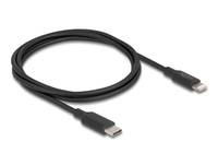 DELOCK - Slim Daten- und Ladekabel USB Type-C zu Lightning für iPhone iPad iPod schwarz 1 m