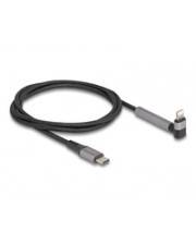 Delock Daten- und Ladekabel USB Type-C zu Lightning für iPhone iPad iPod gewinkelt mit 1,5 m Schwarz