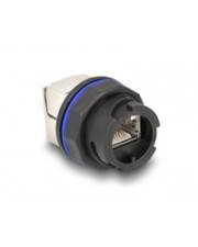 Delock RJ45 Cat.6A Einbaubuchse mit LSA Anschluss schwarz Netzwerk