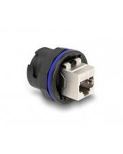 Delock RJ45 Cat.6A Einbaubuchse Kupplung schwarz Netzwerk