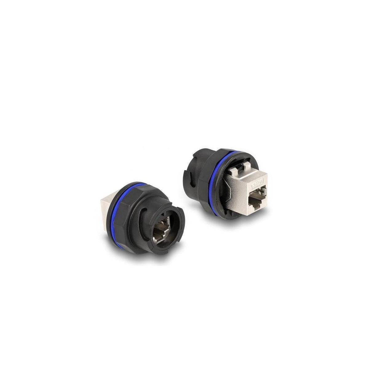 Delock RJ45 Cat.6A Einbaubuchse Kupplung schwarz